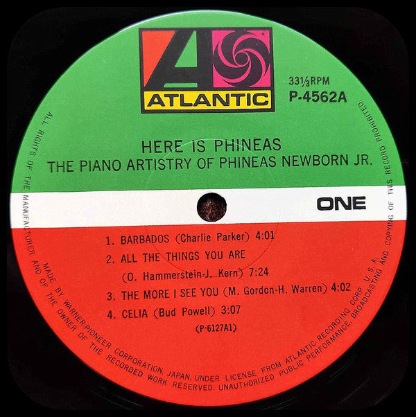 Phineas Newborn Jr. - Here Is Phineas (The Piano Artistry Of Phineas Newborn Jr.) (Vinyl, LP, Album, Reissue) Near Mint (NM or M-) / Very Good Plus (VG+)