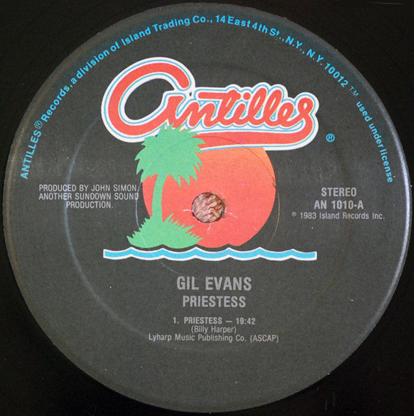 Gil Evans - Priestess (Vinyl, LP, Album) Very Good Plus (VG+) / Very Good (VG)
