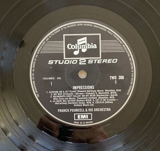 Franck Pourcel Et Son Grand Orchestre - Impressions (Vinyl, LP, Album) Very Good Plus (VG+) / Good Plus (G+)