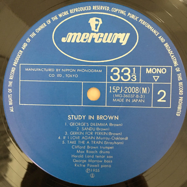 Clifford Brown And Max Roach - Study In Brown (Vinyl, LP, Album, Re...