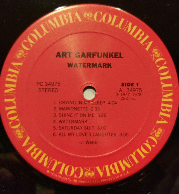 Art Garfunkel - Watermark (Vinyl, LP, Album, Reissue) Very Good Plus (VG+) / Very Good (VG)