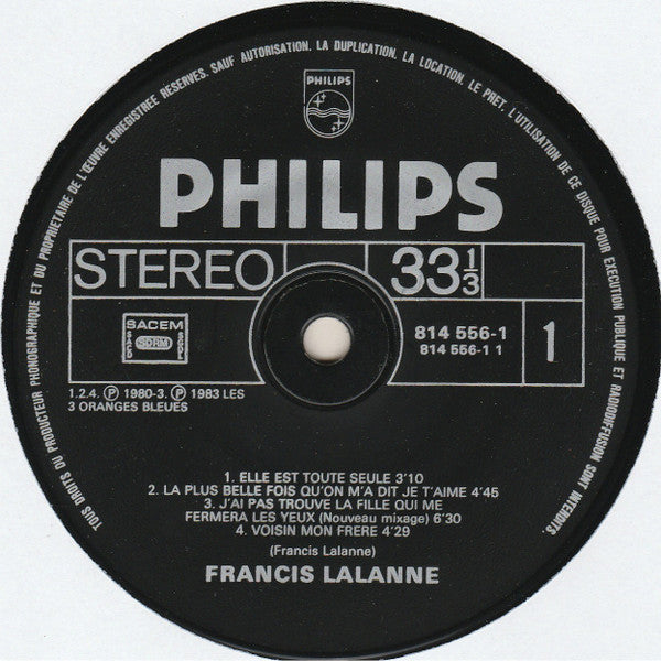 Francis Lalanne - Francis Lalanne (Vinyl, LP, Album, Reissue, Stereo)