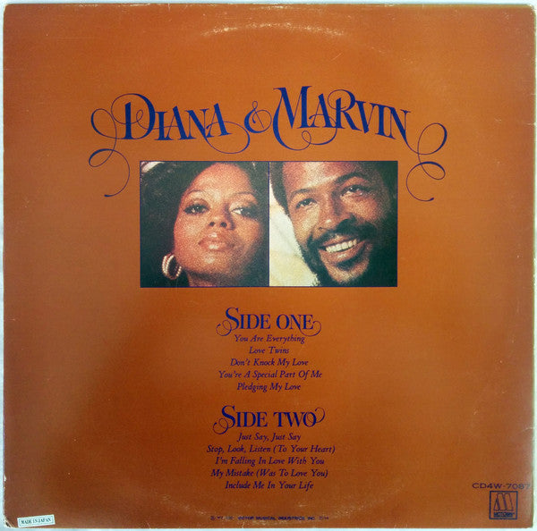 Diana Ross - Diana & Marvin (Vinyl, LP, Album, Quadraphonic) Very Good (VG) / Very Good (VG)