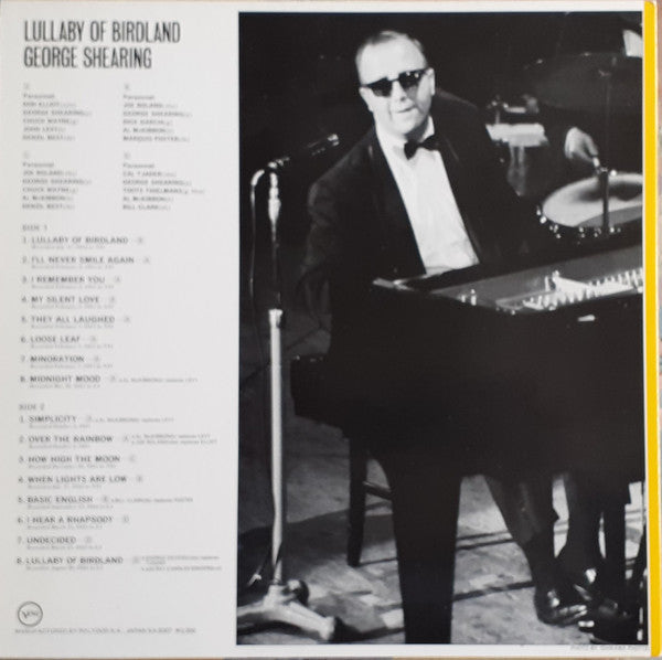 George Shearing - Lullaby Of Birdland (Vinyl, LP, Compilation, Reis...