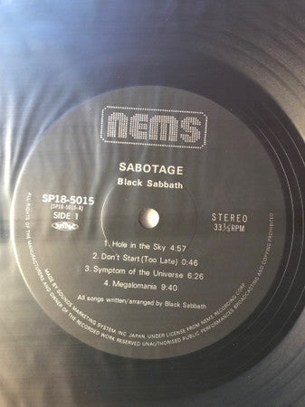 Black Sabbath - Sabotage (Vinyl, LP, Album, Reissue) Very Good Plus (VG+) / Very Good (VG)