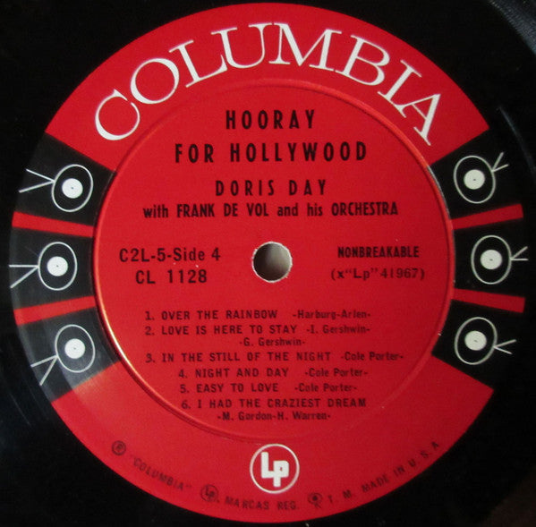 Doris Day - Hooray For Hollywood (2xVinyl, LP, Album) Good Plus (G+) / Good Plus (G+)
