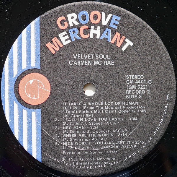 Carmen McRae - Velvet Soul (2xVinyl, LP, Compilation) Good Plus (G+) / Good (G)