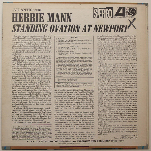 Herbie Mann - Standing Ovation At Newport (Vinyl, LP, Album, Repress, Stereo) Very Good Plus (VG+) / Very Good Plus (VG+)