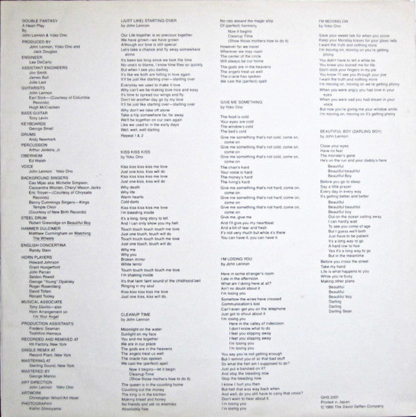 John Lennon & Yoko Ono - Double Fantasy (Vinyl, LP, Album, Stereo)