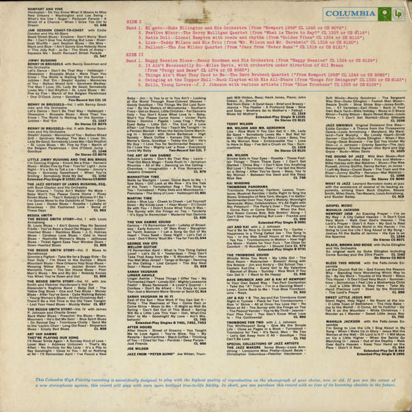 Various - Columbia Jazz Festival (Vinyl, LP, Sampler, Mono) Good Plus (G+) / Good Plus (G+)