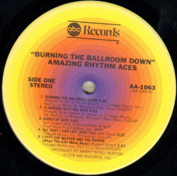 The Amazing Rhythm Aces - Burning The Ballroom Down (Vinyl, LP, Album) Very Good Plus (VG+) / Very Good Plus (VG+)
