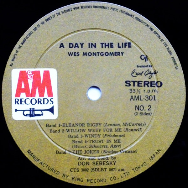 Wes Montgomery - A Day In The Life (Vinyl, LP, Album, Reissue, Stereo)