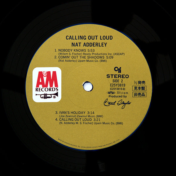 Nat Adderley - Calling Out Loud (Vinyl, LP, Album, Reissue) Very Good Plus (VG+) / Very Good Plus (VG+)