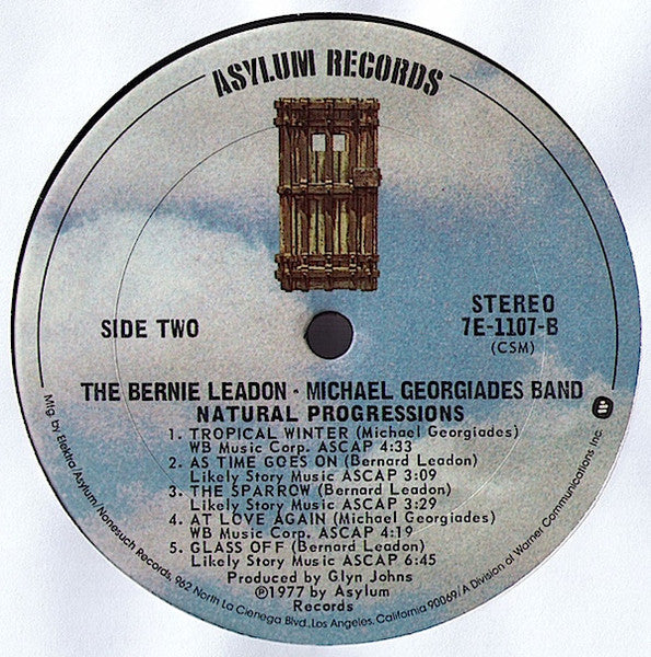 The Bernie Leadon-Michael Georgiades Band - Natural Progressions (Vinyl, LP, Album) Very Good (VG) / Very Good Plus (VG+)