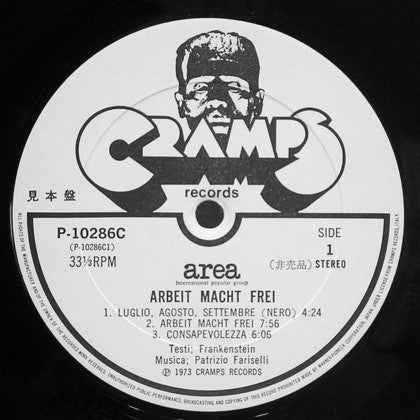 Area (6) - Arbeit Macht Frei (Il Lavoro Rende Liberi) (Vinyl, LP, Album, Promo) Very Good Plus (VG+) / Very Good (VG)