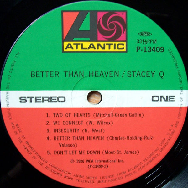 Stacey Q - Better Than Heaven (Vinyl, LP, Album)