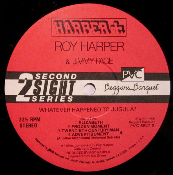 Roy Harper - Whatever Happened To Jugula? (Vinyl, LP, Album) Very Good Plus (VG+) / Very Good Plus (VG+)