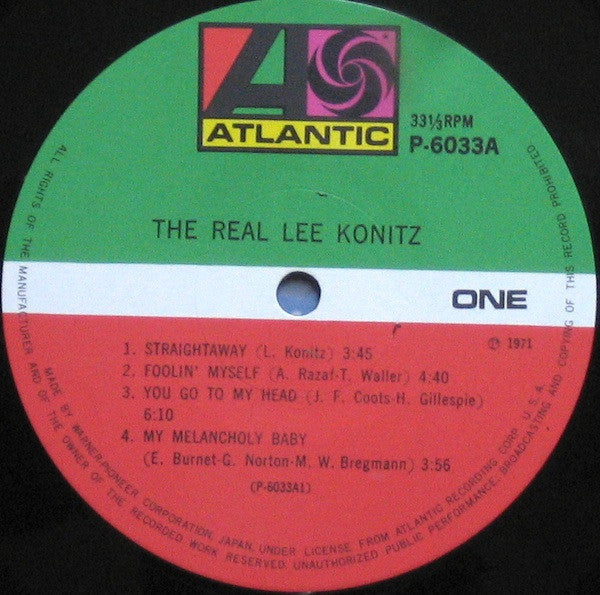 Lee Konitz - The Real Lee Konitz (Vinyl, LP, Album, Reissue, Mono)