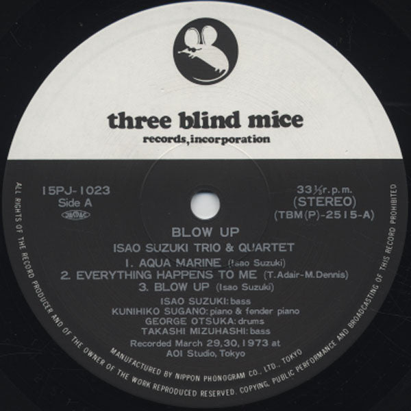 Isao Suzuki Trio - Blow Up (Vinyl, LP, Album, Reissue, Stereo)