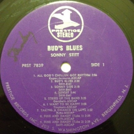 Sonny Stitt - Bud's Blues (Vinyl, LP, Album, Reissue, Remastered) Very Good Plus (VG+) / Very Good (VG)