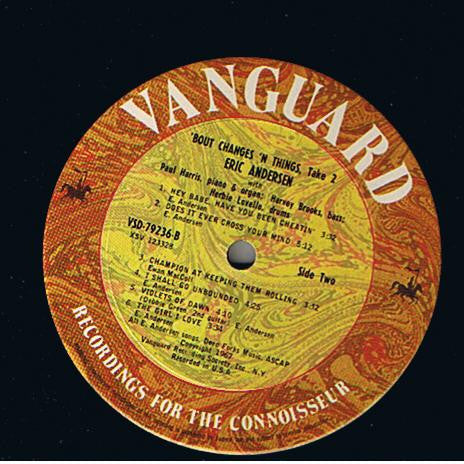 Eric Andersen (2) - 'Bout Changes 'N Things, Take 2 (Vinyl, LP, Album, Reissue, Stereo) Very Good (VG) / Fair (F)