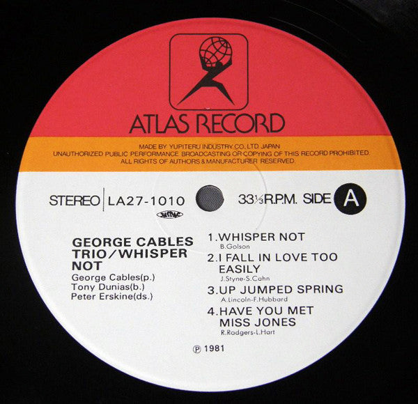 George Cables Trio - Whisper Not (Vinyl, LP, Album)