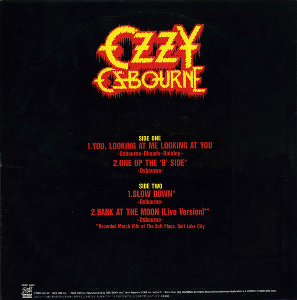 Ozzy Osbourne - Prince Of Darkness (Vinyl, 12", 33 ⅓ RPM)