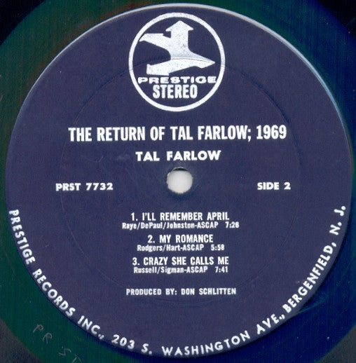 Tal Farlow - The Return Of Tal Farlow / 1969 (Vinyl, LP, Album, Ste...