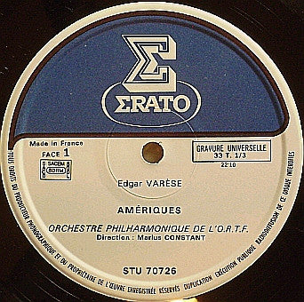 Edgard Varèse - Amériques / Arcana (Vinyl, LP) Very Good Plus (VG+) / Very Good Plus (VG+)