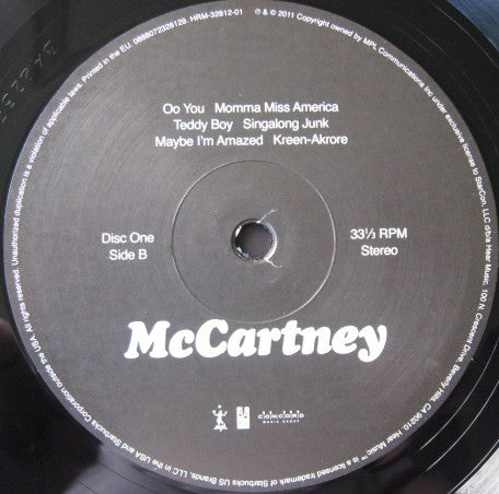 Paul McCartney - McCartney (Vinyl, Vinyl, All Media, LP, Album, Reissue, Stereo, LP, Stereo, Mono, Remastered) Near Mint (NM or M-) / Near Mint (NM or M-)