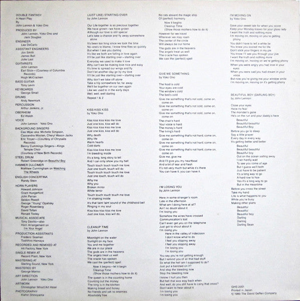 John Lennon & Yoko Ono - Double Fantasy (Vinyl, LP, Album, Stereo)