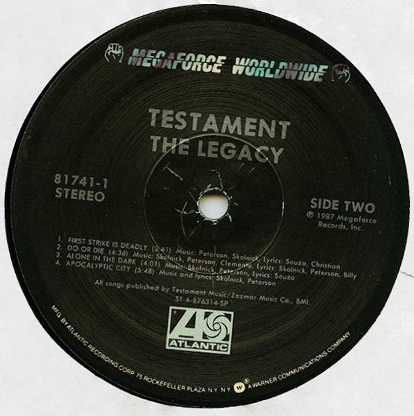 Testament (2) - The Legacy (Vinyl, LP, Album) Near Mint (NM or M-) / Very Good Plus (VG+)