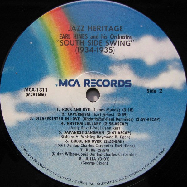 Earl Hines And His Orchestra - South Side Swing (1934-1935) (Vinyl, LP, Compilation) Very Good (VG) / Very Good (VG)
