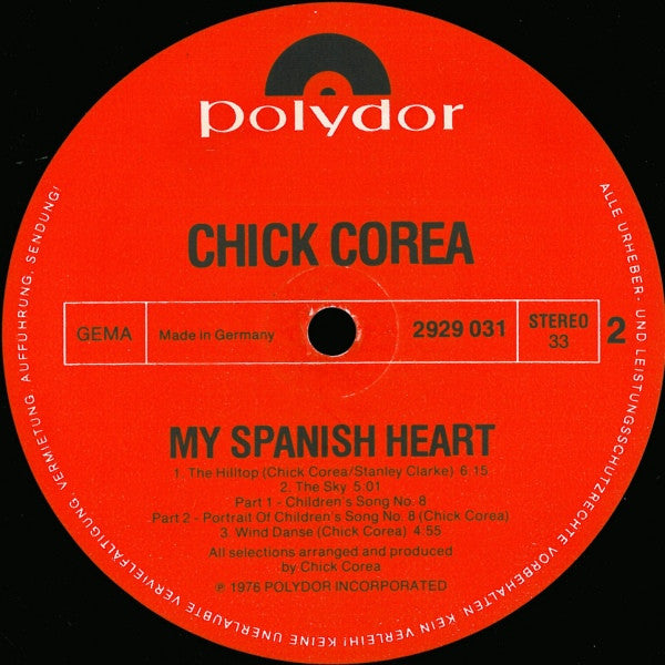 Chick Corea - My Spanish Heart (2xVinyl, LP, Album) Near Mint (NM or M-) / Very Good Plus (VG+)