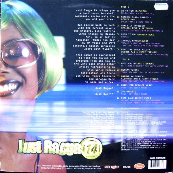 Various - Just Ragga 14 (Vinyl, LP, Compilation) Good Plus (G+) / Very Good (VG)