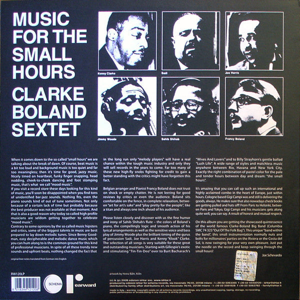 The Kenny Clarke - Francy Boland Sextet - Music For The Small Hours (Vinyl, LP, Album, Reissue) Very Good Plus (VG+) / Very Good Plus (VG+)