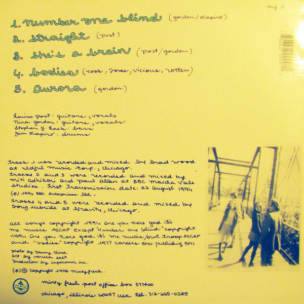 Veruca Salt - Number One Blind (Vinyl, 10", 33 ⅓ RPM, EP) Near Mint (NM or M-) / Near Mint (NM or M-)