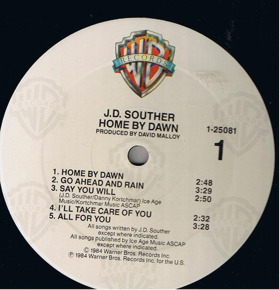 John David Souther - Home By Dawn (Vinyl, LP, Album) Very Good Plus (VG+) / Very Good (VG)