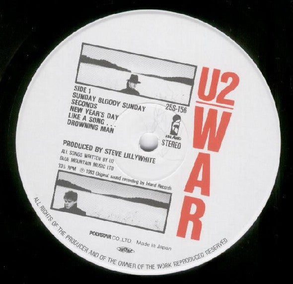 U2 - War = fight (Vinyl, LP, Album, Stereo) Very Good Plus (VG+) / Very Good (VG)