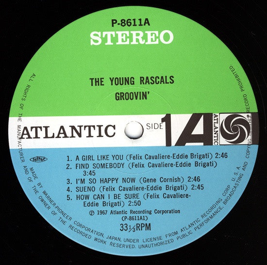 The Young Rascals - Groovin' (Vinyl, LP, Album, Reissue, Stereo)