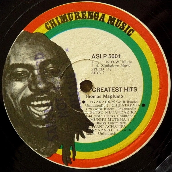 Thomas Mapfumo - Greatest Hits (Vinyl, LP, Compilation) Very Good (VG) / Good (G)
