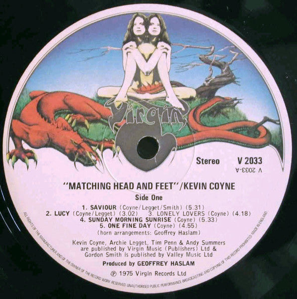 Kevin Coyne - Matching Head And Feet (Vinyl, Stereo, LP, Album) Very Good Plus (VG+) / Very Good (VG)
