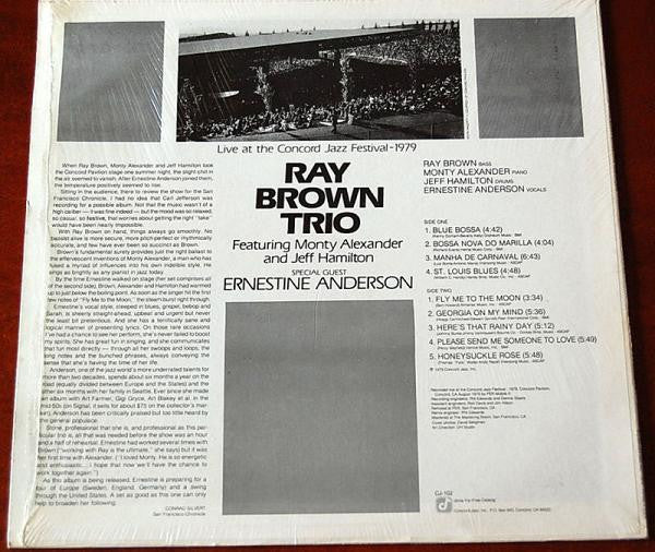 Ray Brown Trio - Live At The Concord Jazz Festival 1979 (Vinyl, LP,...