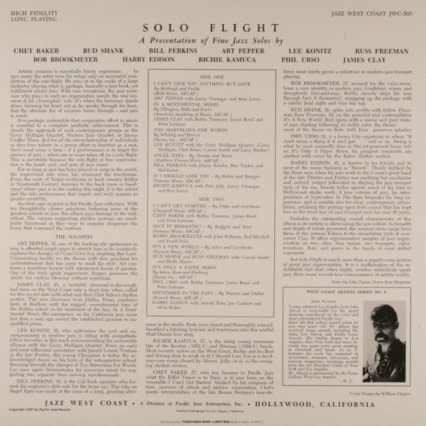 Various - Solo Flight (Vinyl, LP, Album, Compilation, Reissue) Near Mint (NM or M-) / Near Mint (NM or M-)