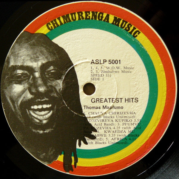 Thomas Mapfumo - Greatest Hits (Vinyl, LP, Compilation) Very Good (VG) / Good (G)