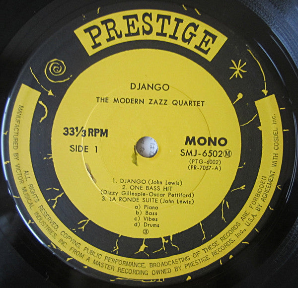 The Modern Jazz Quartet - Django (Vinyl, LP, Album, Reissue, Remast...