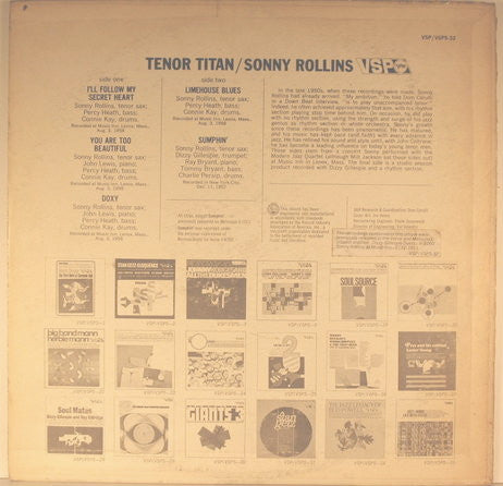 Sonny Rollins - Tenor Titan (Vinyl, LP, Compilation, Stereo) Very Good Plus (VG+) / Very Good (VG)