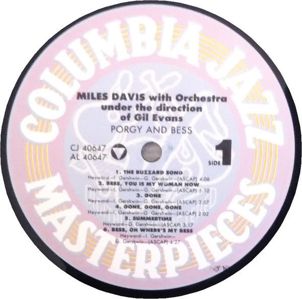 Miles Davis - Porgy And Bess (Vinyl, LP, Album, Limited Edition, Reissue, Remastered) Very Good (VG) / Very Good Plus (VG+)