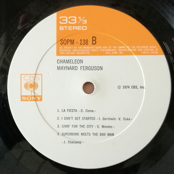 Maynard Ferguson - Chameleon (Vinyl, LP, Album) Very Good Plus (VG+) / Very Good Plus (VG+)