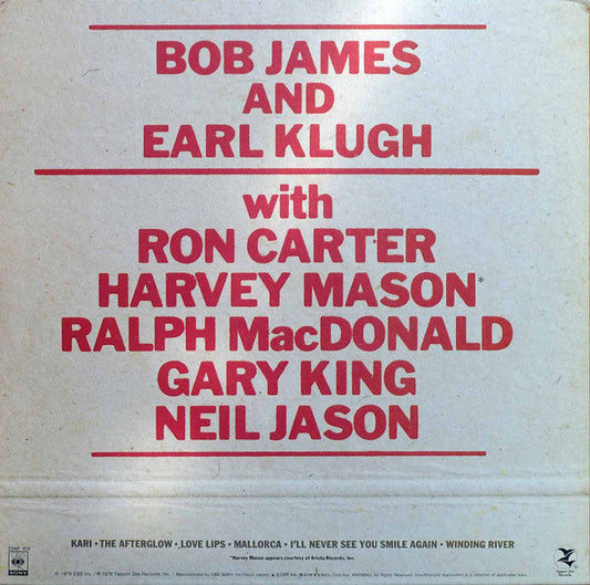 Bob James - One On One (Vinyl, LP, Album, Promo, Stereo) Very Good (VG) / Good Plus (G+)